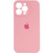 Чохол для Apple iPhone 13 Pro Max Silicone Full camera закритий низ + захист камери / Рожевий / Light pink