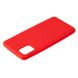 Чехол для Samsung Galaxy A71 (A715) Silicone Full красный c закрытым низом и микрофиброю