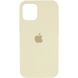 Чехол для Apple iPhone 12 | 12 ProSilicone Full / закрытый низ (Бежевый / Creamy)