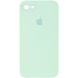 Чохол для Apple iPhone 7/8 / SE (2020) Silicone Full camera закритий низ + захист камери (Бірюзовий / Light Turquoise) квадратні борти