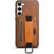 Кожаный чехол Wallet case and straps для Samsung Galaxy A24 4G (Коричневый / Brown)