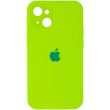 Чехол для Apple iPhone 13 Silicone Full camera закрытый низ + защита камеры / Салатовый / Neon green