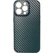 Шкіряний чохол Leather Case Carbon series для Apple iPhone 13 Pro (6.1"") Зелений