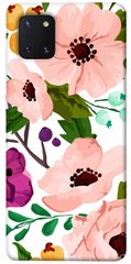 Чехол для Samsung Galaxy Note 10 Lite (A81) PandaPrint Акварельные цветы цветы