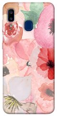 Чохол для Samsung Galaxy A20 / A30 PandaPrint Акварельні квіти 3 квіти