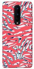 Чехол для OnePlus 8 PandaPrint Red Zebra print паттерн