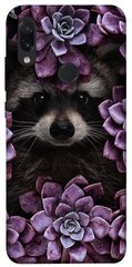 Чехол для Xiaomi Redmi Note 7 / Note 7 Pro / Note 7s PandaPrint Енот в цветах цветы