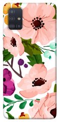 Чехол для Samsung Galaxy M51 PandaPrint Акварельные цветы цветы
