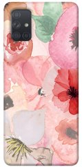 Чехол для Samsung Galaxy A71 PandaPrint Акварельные цветы 3 цветы