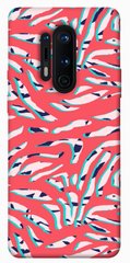 Чехол для OnePlus 8 Pro PandaPrint Red Zebra print паттерн