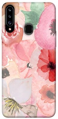 Чехол для Samsung Galaxy A20s PandaPrint Акварельные цветы 3 цветы