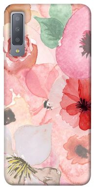 Чохол для Samsung A750 Galaxy A7 (2018) PandaPrint Акварельні квіти 3 квіти