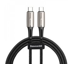 Кабель USB Baseus Water Drop-Shaped Type-C to Type-C Cable PD2.0 60W (1m) чорний, Черный