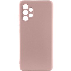 Чехол для Samsung Galaxy A32 4G Silicone Full camera закрытый низ + защита камеры Розовый / Pink Sand