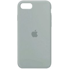 Чехол Silicone Case Full Protective (AA) для Apple iPhone SE (2020) (Серый / Mist Blue)