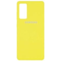 Чехол для Samsung Galaxy S20 FE Silicone Full (Желтый / Yellow) c закрытым низом и микрофиброю