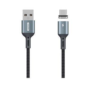 Кабель REMAX магнитный Type-C Cigan Series Powerful Magnet Connection RC-156a |1m, 3A| Black, Black