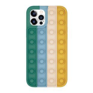 Чехол для iPhone 12 / 12 Pro Pop-It Case Поп ит Pine Green/Yellow