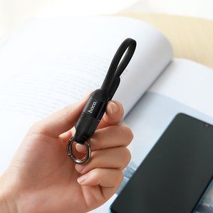 Кабель Hoco Combo Lightning+Type-C Cool Silicone U87 |2.4A, 0.2M| Black, Black