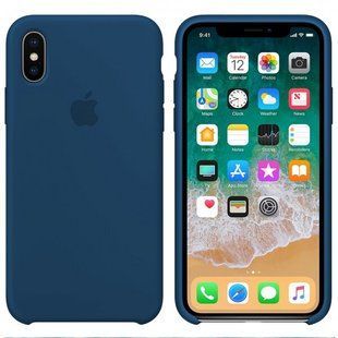 Чехол silicone case for iPhone X/XS Blue Cobalt / Синий