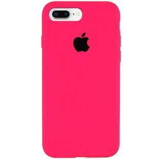 Чехол для Apple iPhone 7 plus / 8 plus Silicone Case Full с микрофиброй и закрытым низом (5.5"") (Розовый / Barbie pink)