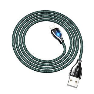 Кабель HOCO Lightning with LED Amazing colors U88 |1.2m, 2.4A| Black, Black