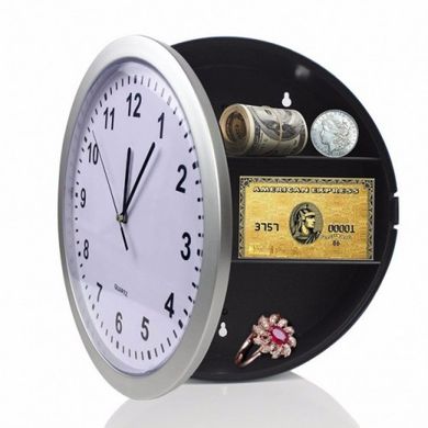Настінні пластиковий годинник-тайник-сейф SAFE CLOCK