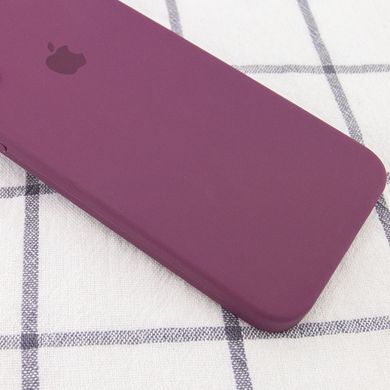 Чехол для Apple iPhone XR (6.1"") Silicone Case Full Camera закрытый низ + защита камеры Бордовый / Maroon квадратные борты