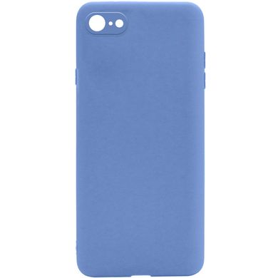 Силиконовый чехол Candy Full Camera для Apple iPhone 7 / 8 / SE (2020) Голубой / Mist blue