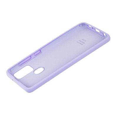 Чехол для Samsung Galaxy A21s (A217) Silicone Full светло-фиолетовый c закрытым низом и микрофиброю