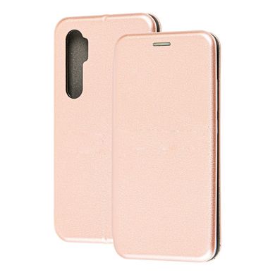 Чохол книжка Premium для Xiaomi Mi Note 10 Lite рожево-золотистий
