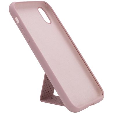 Чехол Silicone Case Hand Holder для Apple iPhone XS Max (6.5") (Розовый / Pink Sand)