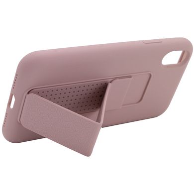 Чохол Silicone Case Hand Holder для Apple iPhone XS Max (6.5") (Рожевий / Pink Sand)