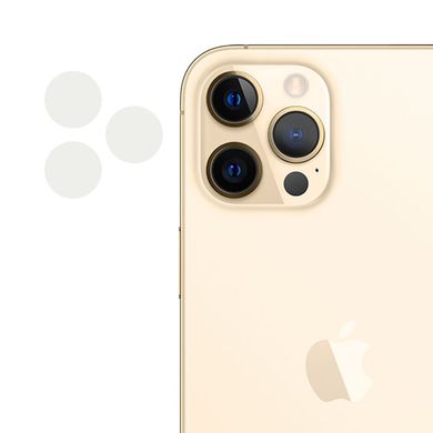 Гибкое защитное стекло 0.18mm на камеру (тех.пак) для Apple iPhone 12 Pro (6.1") (Прозрачный)