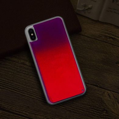 Неоновый чехол Neon Sand glow in the dark для Apple iPhone X / XS (5.8") (Фиолетовый / Розовый)
