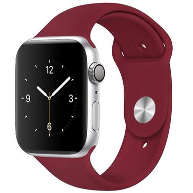 Силіконовий ремінець для Apple watch 38mm / 40mm (Бордовий / Marsala)