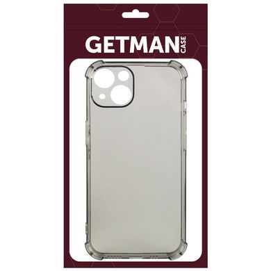TPU чехол GETMAN Ease logo усиленные углы для Apple iPhone 14 (6.1") Серый (прозрачный)
