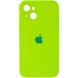 Чехол для Apple iPhone 13 Silicone Full camera закрытый низ + защита камеры / Салатовый / Neon green