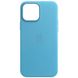 Кожаный чехол Leather Case (AA) with MagSafe для Apple iPhone 14 (6.1"") Blue