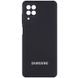 Чехол для Samsung Galaxy A22 4G / M32 Silicone Full camera закрытый низ + защита камеры Черный / Black