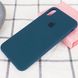 Чохол silicone case for iPhone X / XS з мікрофіброю і закритим низом Cosmos Blue