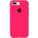 Чехол для Apple iPhone 7 plus / 8 plus Silicone Case Full с микрофиброй и закрытым низом (5.5"") (Розовый / Barbie pink)