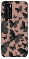 Чехол для Huawei P40 PandaPrint Порхающие бабочки паттерн