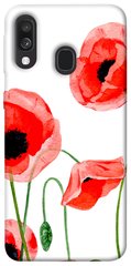 Чехол для Samsung Galaxy A40 (A405F) PandaPrint Акварельные маки цветы