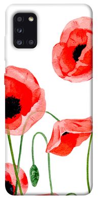 Чехол для Samsung Galaxy A31 PandaPrint Акварельные маки цветы