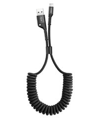 Кабель USB Baseus Fish Eye Spring Lighting 2.0A 1m чорний, Черный