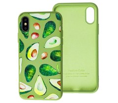 Чехол для iPhone Xs Max Liquid "авокадо" зеленый