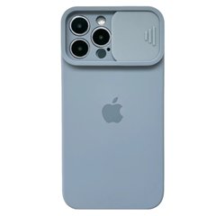 Чехол для iPhone 11 Pro Max Silicone with Logo hide camera + шторка на камеру Faraway Blue