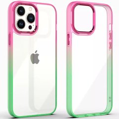 Чехол TPU+PC Fresh sip series для Apple iPhone 13 (6.1"") Салатовый / Розовый