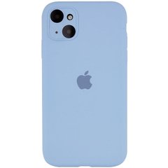 Чехол для Apple iPhone 13 Silicone Full camera закрытый низ + защита камеры / Голубой / Lilac Blue